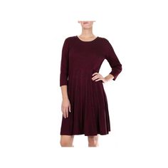 You'll look stylish in this women's Nina Leonard pleated skirt fit & flair sweater dress. You'll look stylish in this women's Nina Leonard pleated skirt fit & flair sweater dress.Finding the perfect fit and size for women's clothing requires basic measurements of your chest, waist, hips and inseam. Use this guide to learn more about sizing and everything Kohl's has to offer in women's fashion. Scoopneck 3/4-length sleeves Pleated skirt designFIT & SIZING 38-in. approximate length from shoulder t Fall A-line Pleated Mini Dress, Fall Pleated A-line Mini Dress, Solid A-line Mini Dress For Fall, Solid Pleated Mini Dress For Fall, Solid Color A-line Mini Dress For Fall, Pleated Mini Dress For Fall, Casual Pleated Midi Dress For Fall, Casual Burgundy Dress For Fall, Casual A-line Sweater Dress For Fall