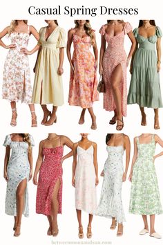 The ultimate guide to stylish Spring dresses: cute and floral patterns, effortless and casual, classy and chic. Find your perfect Spring dress for brunch with friends, a day out in the sun, or for the Easter holidays. Dive deep into the pastel-coloured season of Spring and find your perfect Spring outfit. #SpringDresses #FloralDresses #SpringOutfits #EasterDresses #EasterOutfit Pastel Floral Outfit, Easter Brunch Outfits For Women, Brunch Outfit Women, Classy Spring Dresses, Pastel Dress Casual, Casual Easter Outfits For Women, Bridgerton Brunch, Day Brunch Outfit, Easter Brunch Outfit