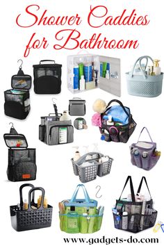 Shower Caddies for Student Bathrooms - College Dorm Dorm Room Shower Caddy, Dorm Toiletries Organization, Bathroom Dorm Essentials, Bathroom Caddy Ideas Organizations, Camping Shower Caddy, College Dorm Shower Caddy Ideas, Dorm Shower Caddy Ideas, College Shower Caddy Ideas, Shower Caddy Organization Ideas