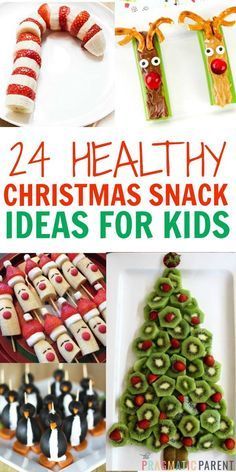 healthy christmas snack ideas for kids that are fun and easy to make with the kids