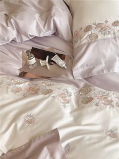 Luxury Embroidered Rose Egyptian Cotton Bedding Set | Yedwo Home