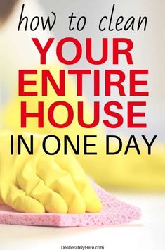 how to clean your entire house in one day