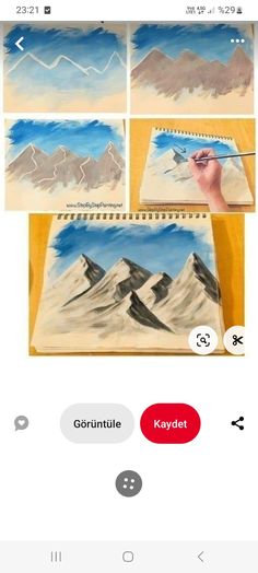 an image of some paintings on the phone