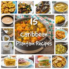 a collage of pictures with the words is caribbean plantain recipes