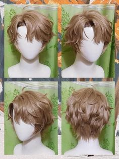 Anime Hair Cosplay, Fancy Male Hairstyles, Tying Up Hair Reference, How To Style A Wig Cosplay, Prince Hairstyles, Male Wigs, Hairstyles Reference, Anime Hairstyle