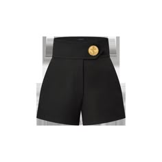 LOUIS VUITTON® - Oversized Belt Shorts - Black Louis Vuitton Clothes, Louis Vuitton 2023, Oversized Belt, Women Louis Vuitton, Kylie Jenner Look, Dressy Shorts, 2023 Ss, Tailored Shorts, Tumblr Fashion