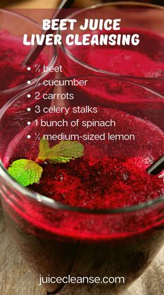 beet juice is the best way to cleanse your livers and get rid from it