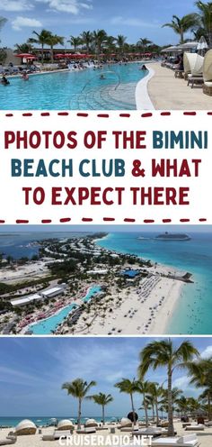 photos of the beach club and what to expect there in this postcard is perfect