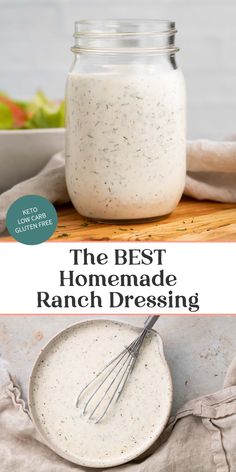 the best homemade ranch dressing in a mason jar