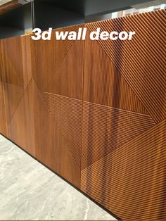 a wooden wall with the words 3d wall decor on it