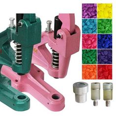 multicolored plastic clamps with different sizes and colors for making paper crafts