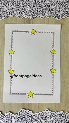 a piece of paper with the words brontopagedias written in yellow stars