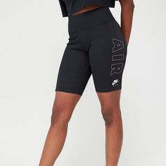 Product Description The Nike Air Shorts Have A Body-Hugging Fit To Your Style With Style. A Mix Of Ribbed Fabric And Elegant Spandex Gives A Textured Look. The Structured, Ribbed Material And The Elegant Elastane Inserts Create An Interesting Look With Combined Materials. The Elastic Material Fits Comfortably Against The Body. Block Letters Graphics Express Your Love Of Nike Air. Body 95% Polyester/5% Elastane; Inserts: 83% Polyester/17% Elastane Machine Wash At 30c, Do Not Tumble Dry, Do Not Ir Nike Moisture-wicking Biker Shorts, Nike Mid-thigh Biker Shorts For Gym, Nike Mid-thigh Biker Shorts Athleisure, Nike Biker Shorts Mid-thigh For Athleisure, Nike Athleisure Biker Shorts Mid-thigh, Nike Athleisure Biker Shorts Mid-thigh Length, Nike Sportswear Biker Shorts For Gym, Nike Casual Moisture-wicking Biker Shorts, Nike Casual Biker Shorts With Moisture-wicking