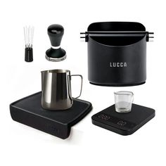 an electric coffee maker and other kitchen gadgets