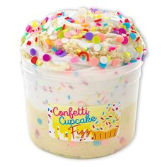 Dope Slimes : Confetti Cupcake Fizz 8oz - Dope Slimes : Confetti Cupcake Fizz 8oz Types Of Slime, Confetti Cupcakes, Vanilla Birthday Cake, Slime Toy, Butter Slime, Foam Slime, Hits Different