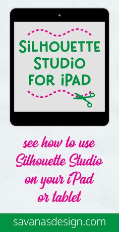 the silhouette studio for ipad ad is shown