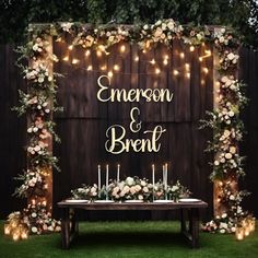 Engagement parties and wedding ceremonies are truly special days for every couple! Wedding décor is one of the most important elements to make this day unique. One of the best ways to add a personal touch is with a backdrop sign! There are endless options to emphasize the uniqueness of the couple and create something truly special. Whether it is wedding monogram initials, rustic wedding signs, a wedding establishment sign, a personalized last name sign, Mr and Mrs wedding signs, engagement signs, double name signs, or couple name signs - the possibilities are endless! We will be happy to create and bring to life any of your ideas for a wooden party sign! Specifications: *Material: Birch plywood *Thickness: 1/4 inch (6 mm) *All signs come in natural wood color and will be sanded but not pai Christmas Engagement Party, Engagement Signs, Wooden Backdrops, Christmas Engagement, Rustic Wedding Signs, Wood Wedding Signs, Custom Wedding Signs, Engagement Party Decorations, Mom Wedding