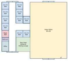 the floor plan for an office building with two floors and one room on each side