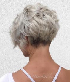 Short Grey Hair, Short Wavy, Short Blonde, Grey Hair, The Back, Braids, Blonde, Hairstyles, Grey