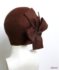 Brown cloche hat Cloche Felted Hat felt hat Cloche Hat Flapper Hat Art Hat Brown Hat Brown color hat La belle epoque Art Deco 1920s hat Art Hats brown hat cloche 1920's hat Downton Abbey hats Hats&Caps Accessories Handmade Great, very flattering cloche hat in brown color. Adapts to the head ! Special and unique ! Sophisticated and elegant ! I can make this hat in other colors and sizes. Made just for you As the base for my works I use great materials like highest quality Australian merino wo Fitted Brown Hat For Kentucky Derby, Formal Brown Wool Hat, Fitted Brown Cap, Formal Brown Winter Hats, Vintage Felt Hat For Party In Fall, Vintage Felt Hat For Fall Party, Fitted Vintage Brown Felt Hat, Vintage Fitted Brown Felt Hat, Brown Fitted Vintage Felt Hat