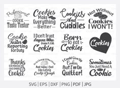 the svg files are available for use in this project, including cookies and cuddles