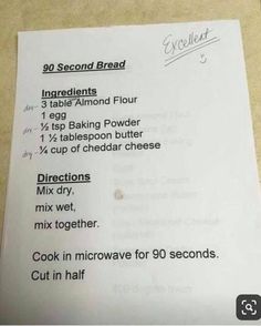 a piece of paper with instructions on how to make an egg roll recipe for breakfast