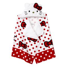 Hello Kitty has always been kind of a big deal and this classic hooded towel wrap will bring joy to any one it gets to wrap around. With a fun bow detail on the hood and all of the touches that make this the quintessential addition to the little one inf your life who loves all things Hello Kitty. Hello Kitty Baby Stuff, Modern Bath Towels, Shop Hello Kitty, Pool Stuff, Hello Kitty Baby, Kitty Clothes, Animated Cartoon Characters, Hello Kitty Clothes