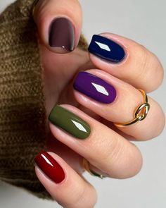 Fall 2024 Nail Trends: 26 Chic Ideas for Every Nail Shape and Color Cute Nails Almond, Almond Nails Nail Art, Pink Wednesday, Mint Green Nails, Opi Colors, Fall Nail Trends, Purple Nail Polish, Green Nail Designs