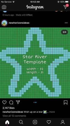 the star river template is displayed on an iphone