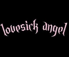 the logo for norwegian angel on a black background with pink writing in white ink,