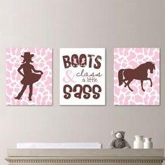 Baby Girl Nursery Art. Cowgirl Nursery Art. Cowgirl Bedroom | Etsy Cowgirl Bedroom Decor, Horse Nursery Art, Horse Nursery Decor, Nursery Ideas Boy, Cowgirl Bedroom, Cowboy Nursery, Horse Nursery, Cowgirl Room, Western Nursery