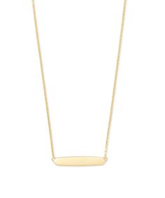 Say hello to your new favorite layerable, the Mattie Pendant Necklace in 14k Gold Vermeil. Featuring a custom bar silhouette, this modern and minimalist necklace can be worn with anything. Plating Techniques, Engraved Bar Necklace, Bar Jewelry, School Jewelry, Bar Pendant Necklace, Birthstone Colors, Custom Bar, Gold Bar Necklace, Demi Fine Jewelry