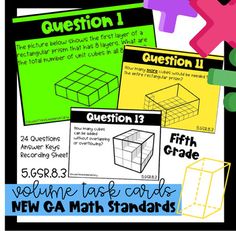 a poster with different types of shapes and numbers on it, including the question 1