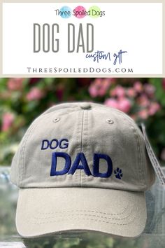 a hat with the words dog dad on it