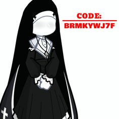 an anime character with long black hair, wearing a dress and holding a cross in her hand