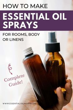 How To Make Lavender Spray, Essential Oil Febreeze Spray, Homemade Essential Oil Spray, How To Make Room Spray Essential Oils, Diy Essential Oil Recipes How To Make, Essential Oil Mist Recipes, Lavender Essential Oil Perfume Diy, Essential Oil Room Deodorizer, Essential Oils Spray Recipes