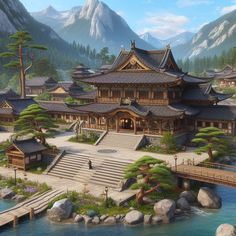 Asian House, Traditional Japanese Architecture, Fantasy Homes, Building Art