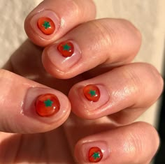 Tomato Nails Art, Tomato Nail Art, Tomato Nails, Food Nail Art, Fish Nails, Fruit Nails