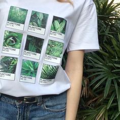 Aesthetic White Tshirt, Egirl Outfits, Aesthetic White, Aesthetic Shirts, Leaf Coloring, T Shirt Yarn, Plant Mom, Soft Grunge, Korean Street Fashion