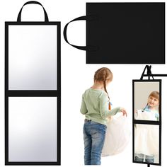 PRICES MAY VARY. Large Size: the package includes 1 piece of backstage hanging mirror for dance bag, when unfolded, the mirror measures approximately 33.5 x 13.4 inches/ 85 x 34 cm, making it large enough for a comprehensive view; On folding, it becomes compact to a size of approximately 16.54 x 13.39 inches/ 42 x 34 cm, ideal for putting away or carrying around Safe and Sturdy: the backstage travel mirror dance is crafted from quality acrylic material, ensuring the mirror's clarity, reflection, Dance Bag Privacy Curtain Diy, Dance Studio Mirrors, Dance Bag With Garment Rack, Mirror Dance, Portable Mirror Cute, Bag Mirror, Dance Mirrors, Foldable Mirror, Portable Mirror