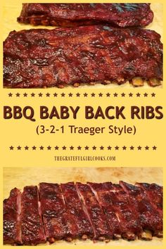 bbq baby back ribs with text overlay