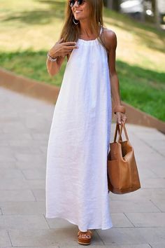 Down By The Cove Linen Blend Halter Maxi Dress – ricidress Mode Ab 50, Look Boho Chic, The Cove, Maxi Dress Sale, Halter Maxi Dress, Vacation Wear, Halter Maxi, Halter Maxi Dresses, Looks Chic