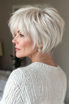 28 Trendy Shaggy Hairstyles for Older Women You Have to See in 2024 – CreativeBooster Shaggy Pixie Bob, Blonde Hair At Home, Shaggy Haircut, Classic Pixie, Shaggy Hairstyles, Shaggy Pixie, Older Women's Hairstyles, Haircuts For Older Women, Hairstyles For Older Women