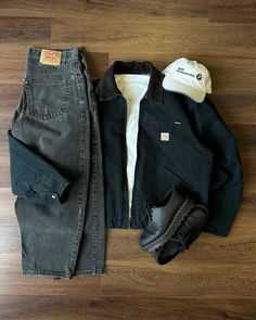 Some more fall outfit ideas ❤️🍂 #vintagefashion #vintagestyle #vintageoutfit #streetwear #streetstyle #streetwearoutfit #idkwarehouse… | Instagram Clothes For Guys Casual, Guy Inspo Outfits, Pnw Outfit Men, How To Style Doc Martens Men, Vest Jacket Outfit Men, Disney Outfit Men, Timeless Fall Outfits, How To Style A Jean Jacket, Outfits For Men Aesthetic