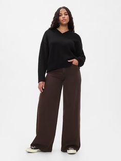 Mid Rise UltraSoft Baggy Jeans | Gap Gap Relaxed Fit Jeans For Workwear, Chic Gap Bottoms For Fall, Oversized Wide-leg Jeans For Fall, Gap Chic Bottoms With Relaxed Fit, Chic Gap Bottoms With Relaxed Fit, Gap Stretch Bottoms For Fall, Gap Wide Leg Fall Pants, Gap Wide Leg Pants For Fall, Gap Jeans For Fall