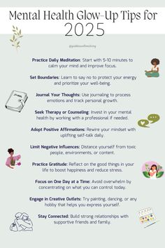 Elevate your well-being with these mental health glow-up tips for 2025. Discover simple practices to reduce stress, boost positivity, and prioritize your peace. Save this pin for a healthier mind. #wellness #lifestyle Mind Wellness, Wellness Lifestyle, Glow Up Tips, Minimalist Lifestyle, Healthy Mind, Natural Wellness