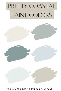 the different shades of paint that are used for walls and ceilings, with text overlaying them