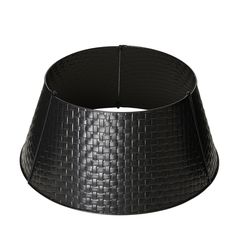 a black lamp shade on a white background