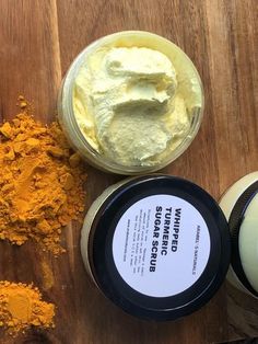 Whipped Turmeric Soap Scrub - 8 ounce – ARABELS NATURALS Turmeric And Honey Soap, Dark Spot Remover For Face, Soap Scrub, Turmeric Essential Oil, Foaming Sugar Scrub, Turmeric And Honey, Turmeric Oil, Unscented Soap, Turmeric Soap