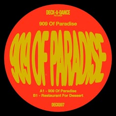 an orange and yellow label with the words ace parade on it